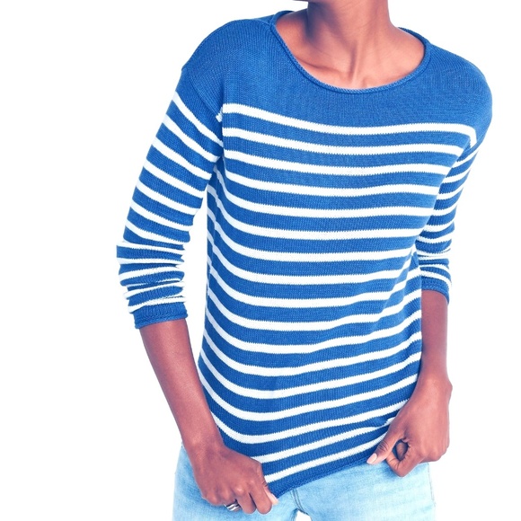 Old Navy Sweaters - Old Navy Women's Sweater Stitchy Bateau Neck Blue